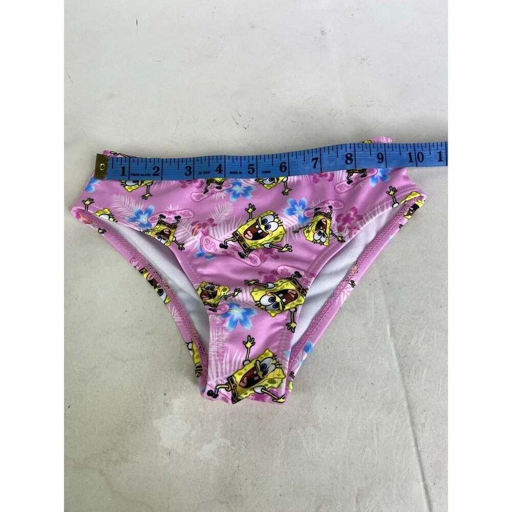 SpongeBob SquarePants 2 Piece Top and Bottoms Swim Set Swimwear Girls Size 4